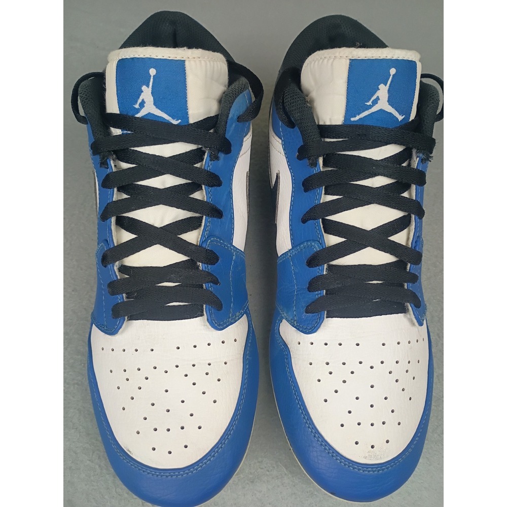 Jordan 1 Low TD Football Cleats Blue White Black Mens Size 12 307301-401